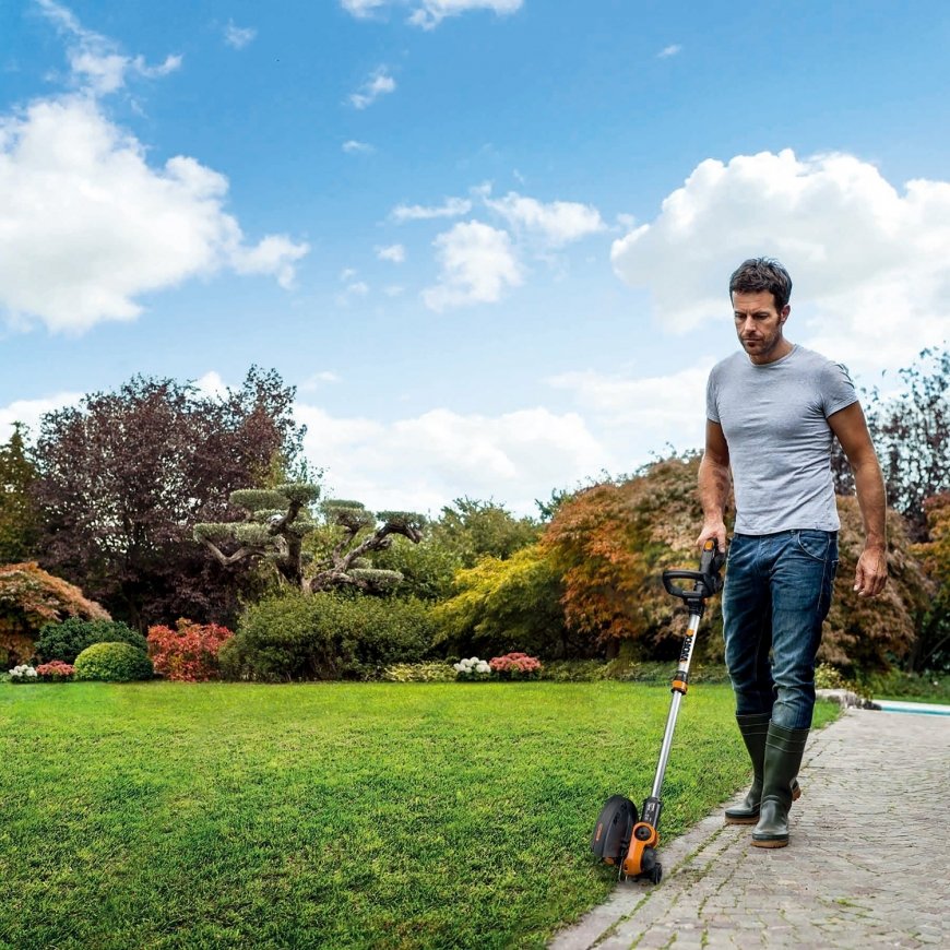 WORX WG163E.9 brush cutter/string trimmer Battery Black, Metallic, Orange – 3