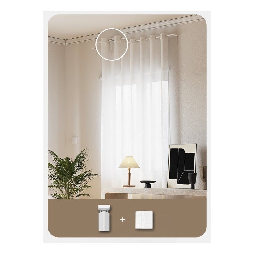 Yeelight automatic curtain opener – one motor with C wave – white – 2