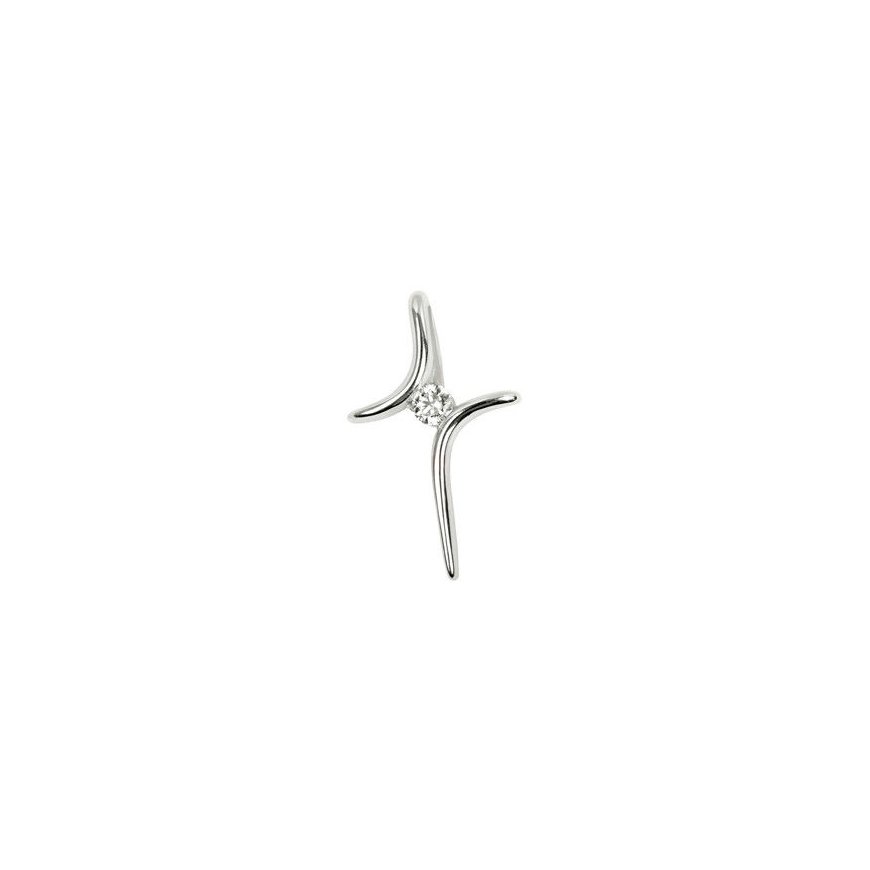 Brilio Silver Sidabrinis dangling earrings with cubic zirconia EA1195WB – 2