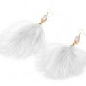 Brilio Silver Feather Silver Earrings with Zircons EA1202WB