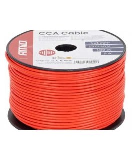 Viengyslis raudonas kabelis cca 1x1mm2 100m 5a 12/230v amio-04451