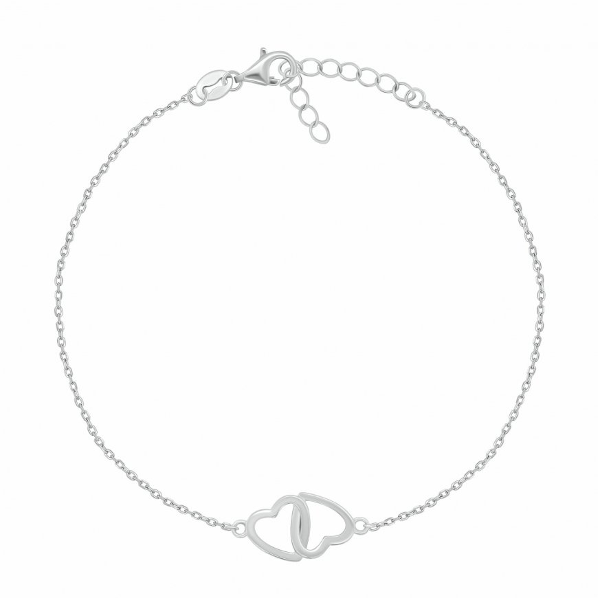 Brilio Silver Серебряное колье с сердечками ANK116W