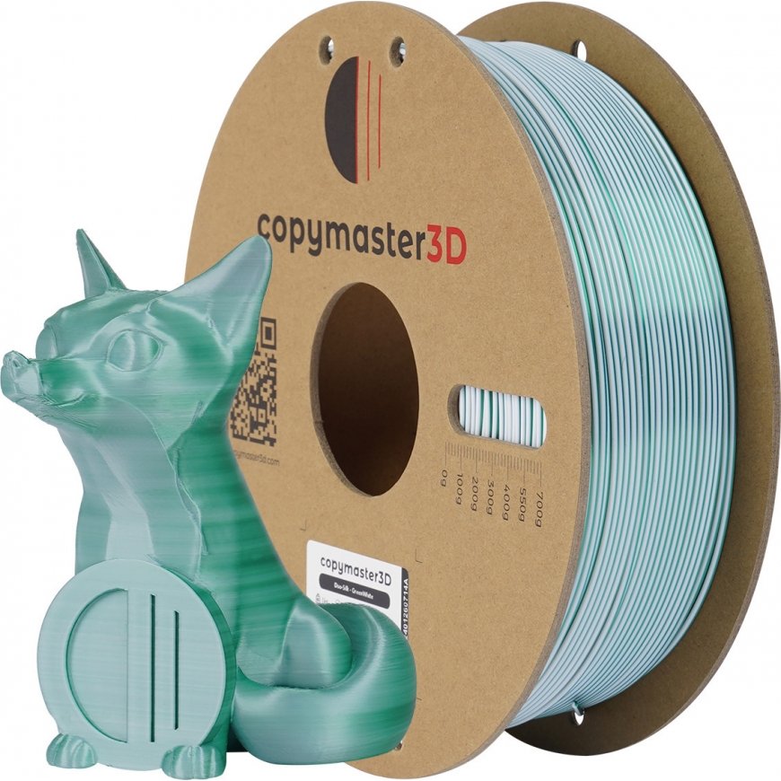Copymaster3D Duo-Silk -филамент для 3D-принтера, 1.75 мм, зеленый/белый