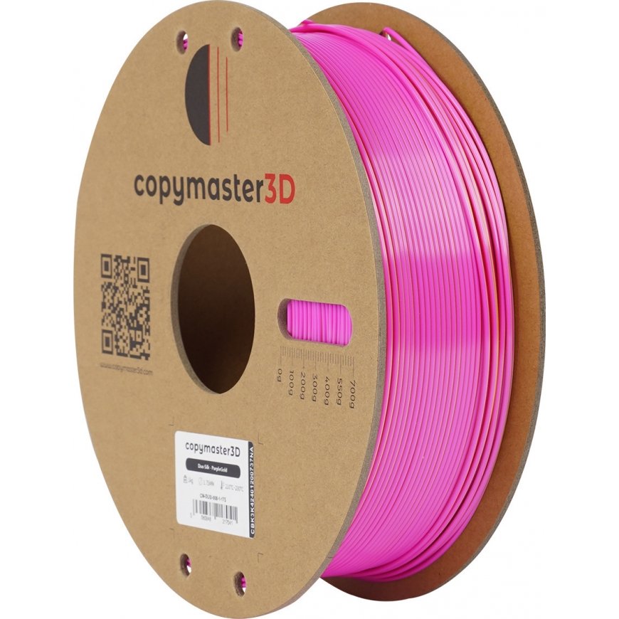 Copymaster3D Duo-Silk -filamentas 3D spausdintuvui, 1.75 mm, violetinė/auksinė – 3