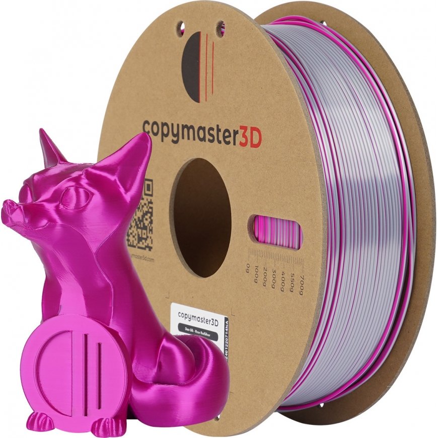 Copymaster3D Duo-Silk -filament 3D -tulostimeen, 1.75 mm, roosa/hõbe