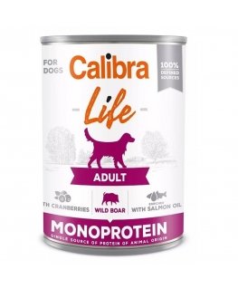 CALIBRA DOG gyvenimas suaugusiems laukinėmis šernų su spanguolėmis 400g