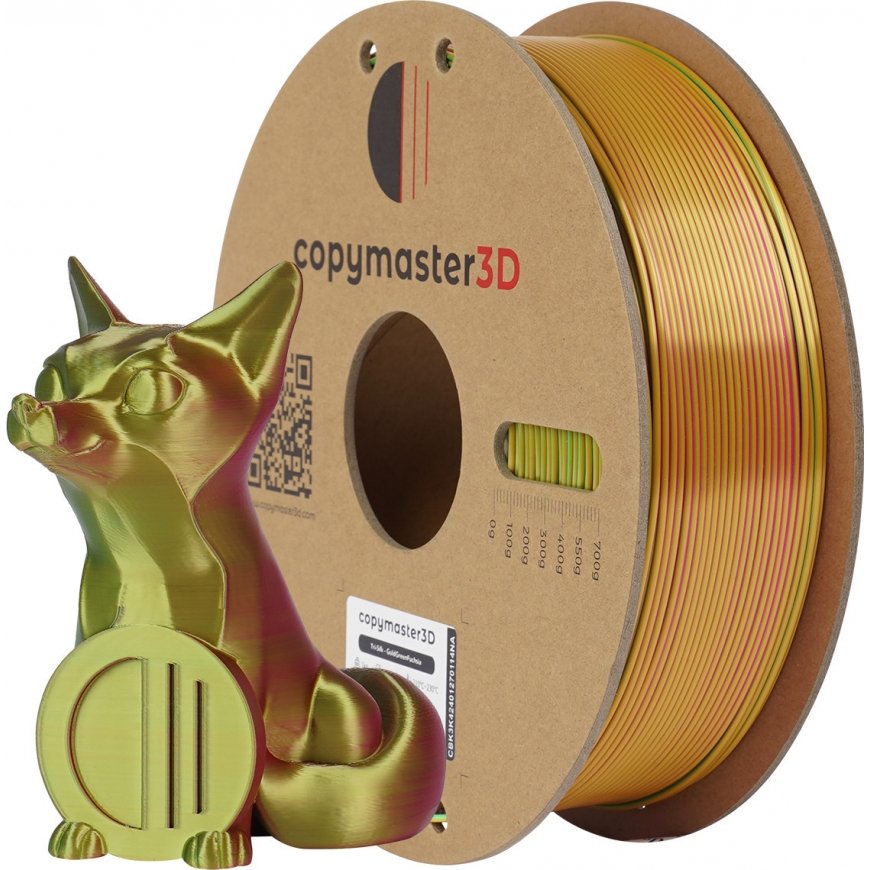 Copymaster3D Tri-Silk -филамент для 3D-принтера, 1.75 мм, золото/ зеленый/ фуксия