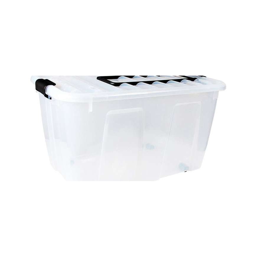 Container with wheels and handle Plast Team HomeBox 86L