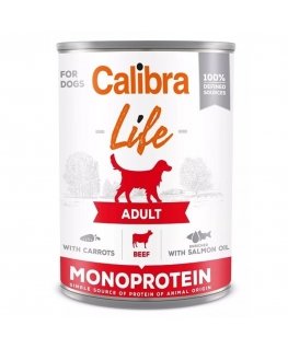 CALIBRA DOG gyvenimo suaugusiųjų jautiena su morkomis 400g