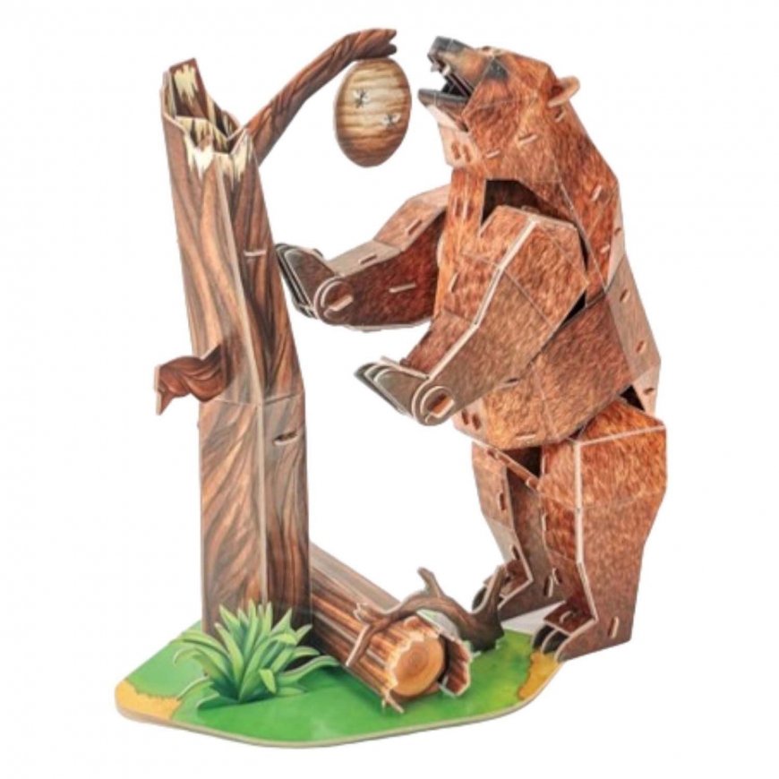 Pusle Dante CubicFun „Cubic Fun“ CUBIC FUN PUZZLE 3D RAHVUSLIK GEOGRAAFIA KÄÄBUSHIIVI – PRUUN KARU – 2