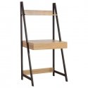 Home4You Stalas STEP, hylly, 74x48x146,5 cm, materiaali: melamiinilevy, väri: pähkinä, teräsrunko, väri: ruskea Home4You Stalas STEP, hylly, 74x48x146,5 cm, materiaali: melamiinilevy, väri: pähkinä, teräsrunko, väri: ruskea