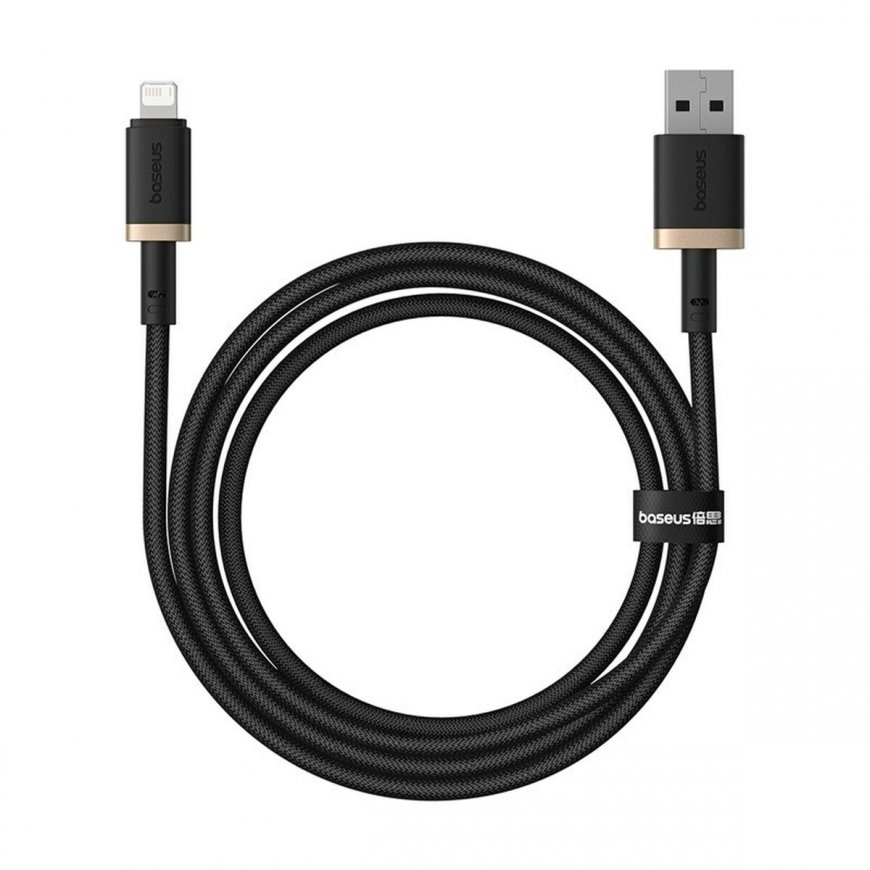 Кабель быстрой зарядки Baseus Dura Type A до IP 2.4A черный, золотой