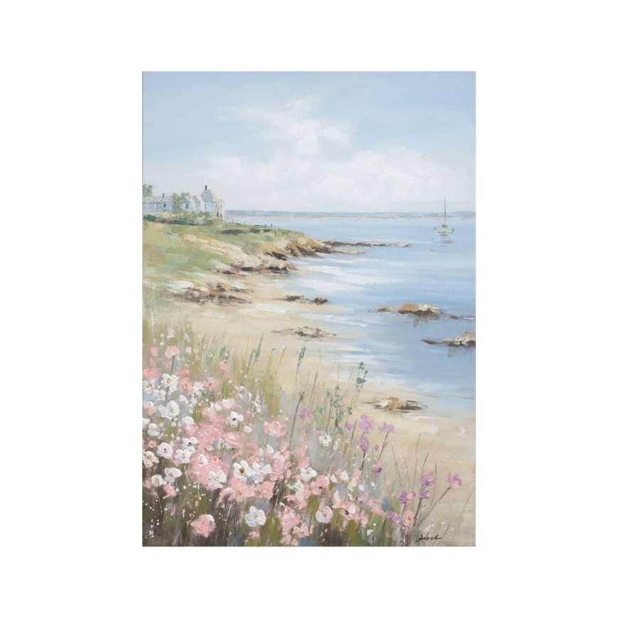 Home4You Õlimaal 70x100cm, lilled rannas