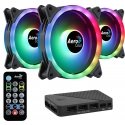 Aerocool Duo 12 Pro Tietokonekotelo Tuuletin 12 cm musta 3 kpl Aerocool Duo 12 Pro Tietokonekotelo Tuuletin 12 cm musta 3 kpl