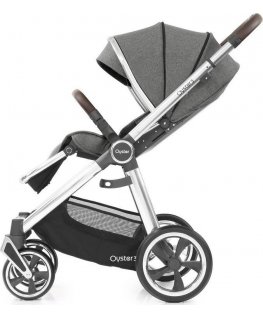 BabyStyle Oyster 3 stiilne laste jalutuskäru | Hall/ hõbedane värv "Mercury Silver"