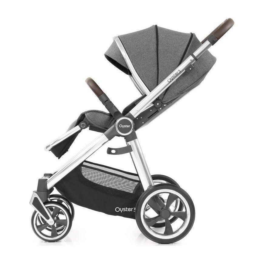 BabyStyle Oyster 3 stiilne laste jalutuskäru | Hall/ hõbedane värv "Mercury Silver"