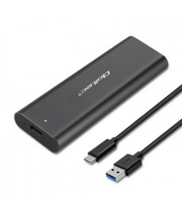 Qoltec 50311 saugojimo diskų korpusas SSD korpusas Juoda M.2
