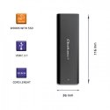 Qoltec 50311 cieto disku uzglabāšanas sistēma SSD diska korpuss Melns M.2 Qoltec 50311 cieto disku uzglabāšanas sistēma SSD diska korpuss Melns M.2