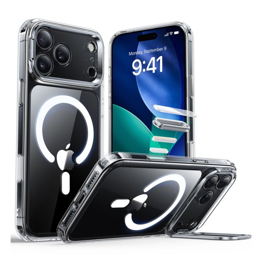 ESR CLASSIC HIBRĪDA KICKSTAND MAGSAFE IPHONE 17 PRO CAURSPIDĪGA – 2