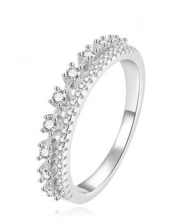 Beneto Žavus hõbedane sõrmus tsirkoonidega AGG474