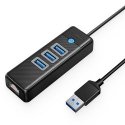 Extra Digital Adapteri USB-A - 3x USB 3.0, RJ45