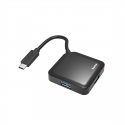 Hama 00200112 keskitin USB 3.2 Gen 1 (3.1 Gen 1) Type-C 5000 Mbit/s musta Hama 00200112 keskitin USB 3.2 Gen 1 (3.1 Gen 1) Type-C 5000 Mbit/s musta