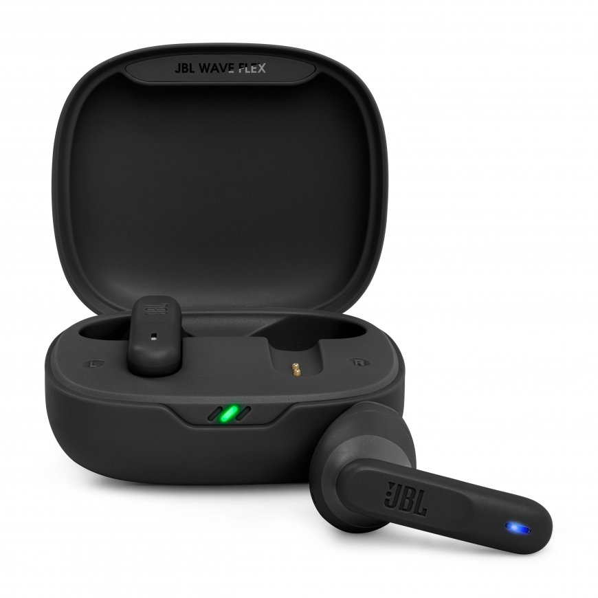 JBL Wave Flex Austiņas True Wireless Stereo (TWS) Ausīs Zvani /mūzika/sports/ikdiena Bluetooth Melns