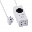 Fuj:tech 5-piece 67W GaN extension cord with 4 USB ports, 2 m, white Fuj:tech 5-piece 67W GaN extension cord with 4 USB ports, 2 m, white