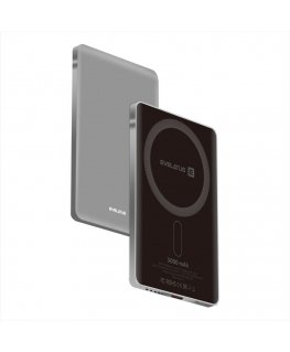 PD20W 5000mAh jaudas banka MagLink Elite ar bezvadu uzlādi EVEP02PBMES sudraba