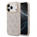 Apple iPhone 17 Pro Max PU odos 4G auksinis rėmas MagSafe dėklas rožinis Apple iPhone 17 Pro Max PU odos 4G auksinis rėmas MagSafe dėklas rožinis