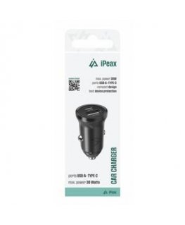 iPeax CL-04 PD USB-C / USB Automobilinis Įkroviklis 30W