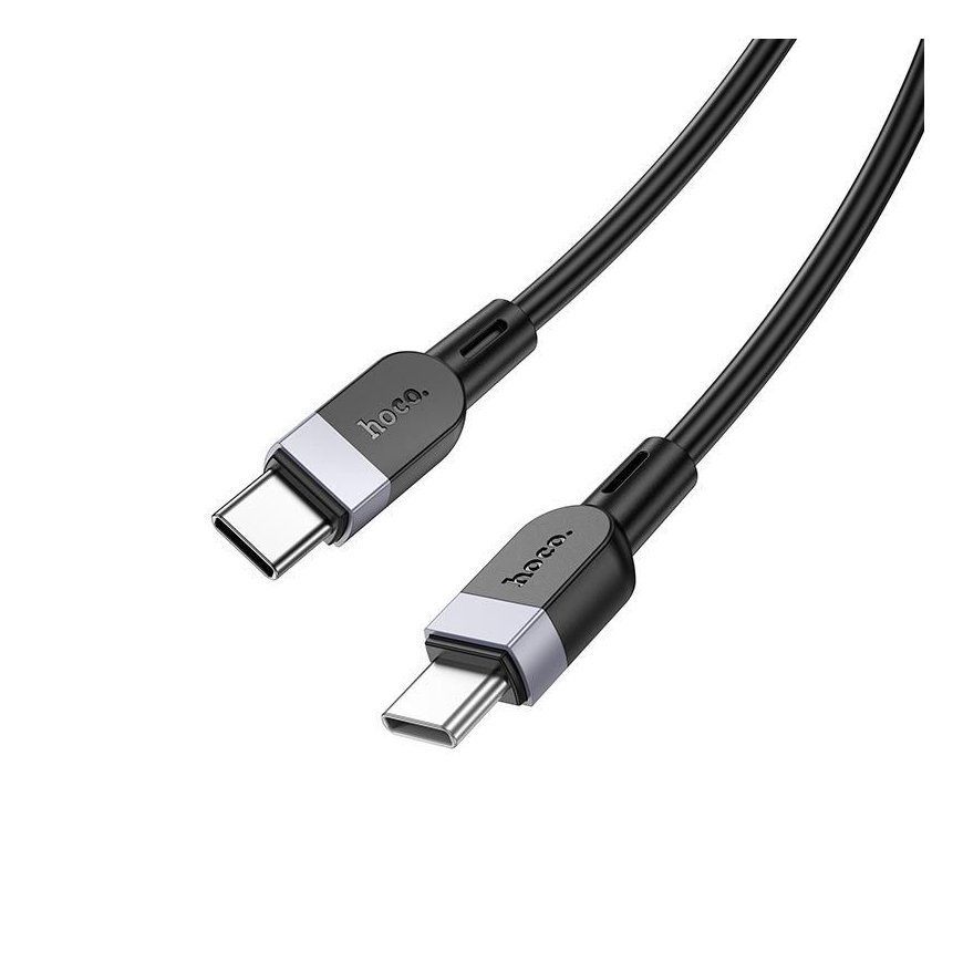 X109 Enerģija 60W silikona uzlādes datu kabelis C uz C (L3M) melns