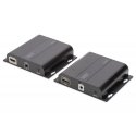 Digitus DS-55122 AV pagarinātājs Audio/video raidītājs un uztvērējs Melns