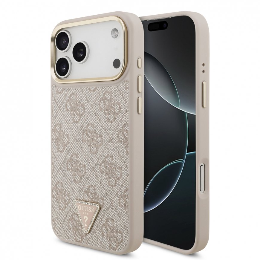 Arvaa PU Kiinteä Kimallus 4G Metallilogo Kuori iPhone 17 Air Vaaleanpunainen