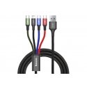 Baseus CA1T4-B01 дата-кабель мобильных телефонов Черный 1,2 m USB A Lightning + micro-USB B + USB C Baseus CA1T4-B01 дата-кабель мобильных телефонов Черный 1,2 m USB A Lightning + micro-USB B + USB C