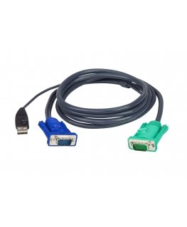 ATEN 2L-5203U tastatūras video peles (KVM) kabelis Melns 3 m