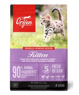 Orijen 0064992718862 sausas kačių maistas 1,8 kg Kačiukas Žuvis, Paukštiena