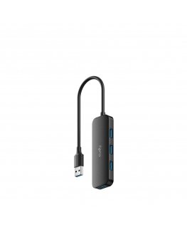 Cudy UH40A keskitin USB 3.2 Gen 1 (3.1 Gen 1) Type-A 5000 Mbit/s musta