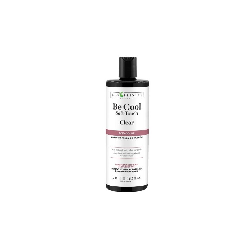 Bioelixire Be Cool Soft Touch Clear - hiusväri happopohjaisella kaavalla, 500ml – 2