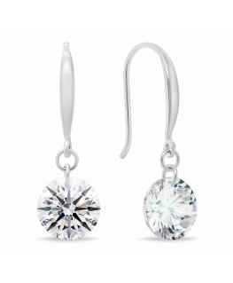Серебряные подвесные серьги Brilio Silver с цирконами EA1203W