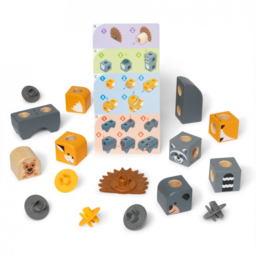 Melissa & Doug MDT BBN Blockables Woodland Crtrs GML – 2