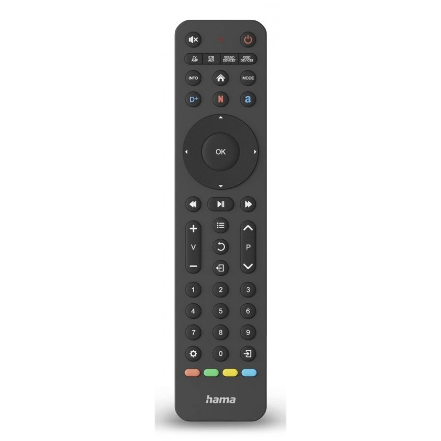 Hama 00221055 tālvadības pults IR Bezvadu Televīzija Nospiežamās pogas