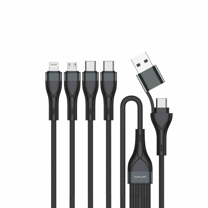 4smarts 541023 USB cable 1.2 m USB A/USB C USB C/Micro USB-A/Lightning Black