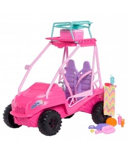 Barbie Mysteries Beach Detectives Ultimate Beach Buggy -auto ja tarvikkeita