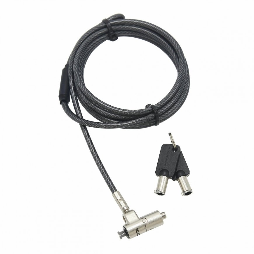 DICOTA D31886 kaablilukk Must, Hõbe 2 m – 2