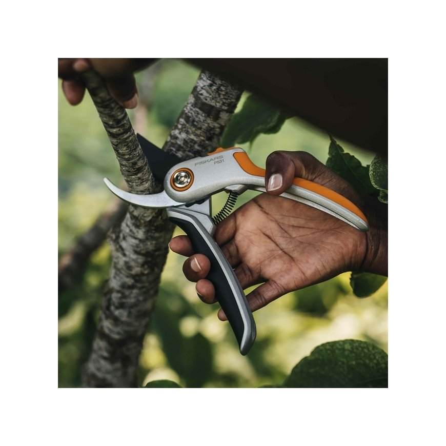 Fiskars Plus P531 pruning shears Bypass Black, Orange – 5