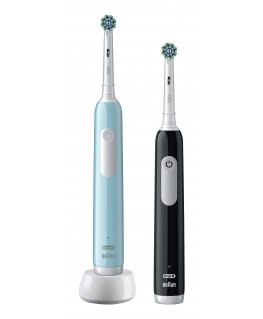 Oral-B Pro 1 PRO1CRSDUO elektrihambahari Täiskasvanud Pöörlev/võnkuv hambahari Must, Türkiis, Valge