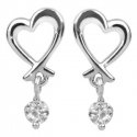 Brilio Silver Dazzling silver earrings Feathers with zircons EA1202WG Brilio Silver Dazzling silver earrings Feathers with zircons EA1202WG