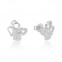 Beneto Gentle silver earrings little angel AGUP2666 Beneto Gentle silver earrings little angel AGUP2666