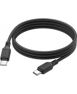 X90 Cool 60W silikona uzlādes datu kabelis no Type-C uz Type-C melns